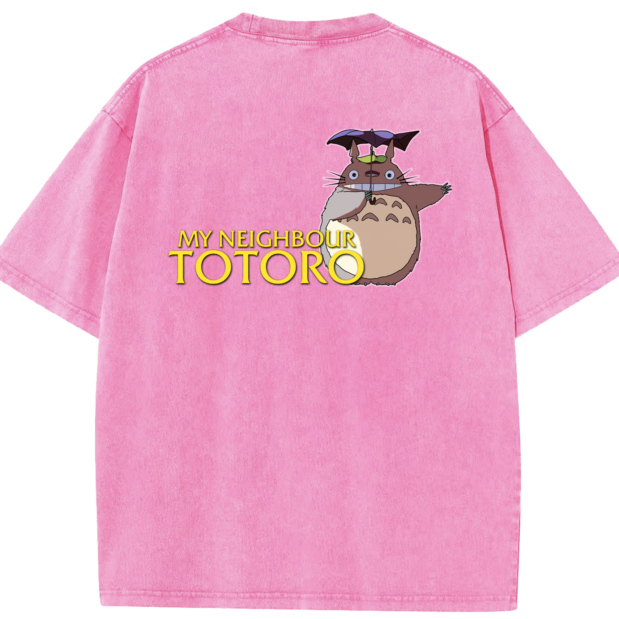 （画像用） となりのトトロ 草壁メイ 草壁サツキ My Neighbor Totoro Satsuki Kusakabe Mei Kusakabe 綿100% ヴィンテージ風 半袖Tシャツ（背面プリント）